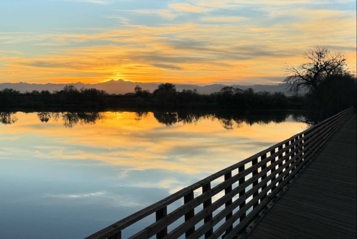Sunset over a Colorado lake